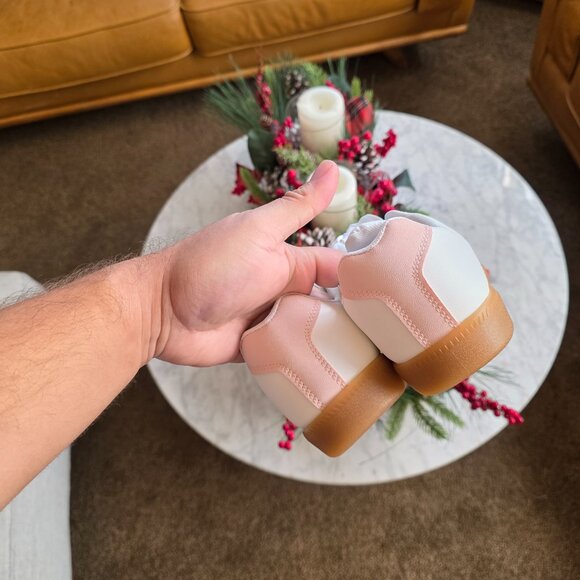 Kayleen Women's German Army Trainers Pink Size 8 W - Picture 3 of 5